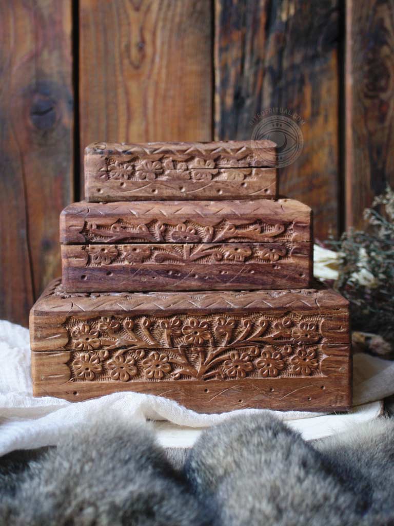 Pentacle Wooden Ritual Nesting Boxes