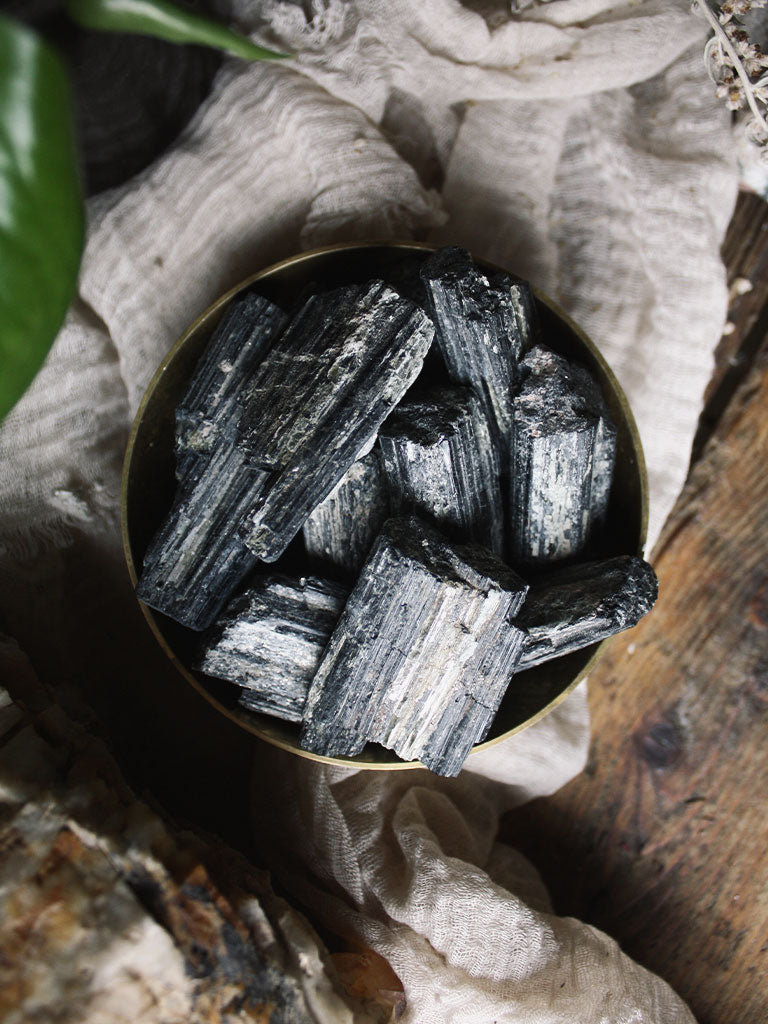 Raw Black Tourmaline Pieces