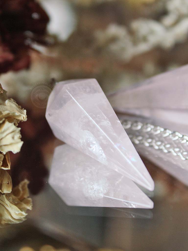 Rose Quartz Faceted Pendulum