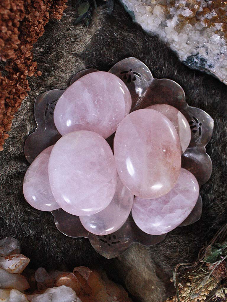 Rose Quartz Palm & Worry Stones
