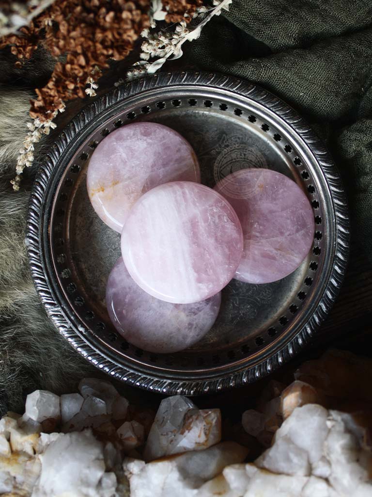 Rose Quartz Palm & Worry Stones