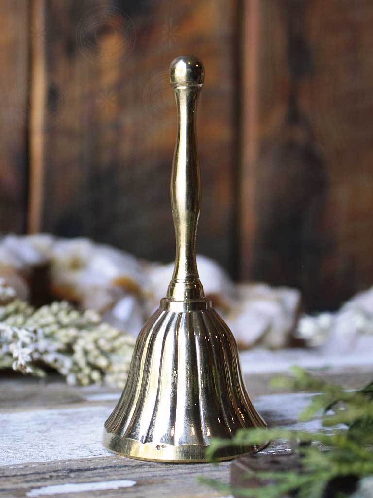 Scalloped Brass Altar Bell