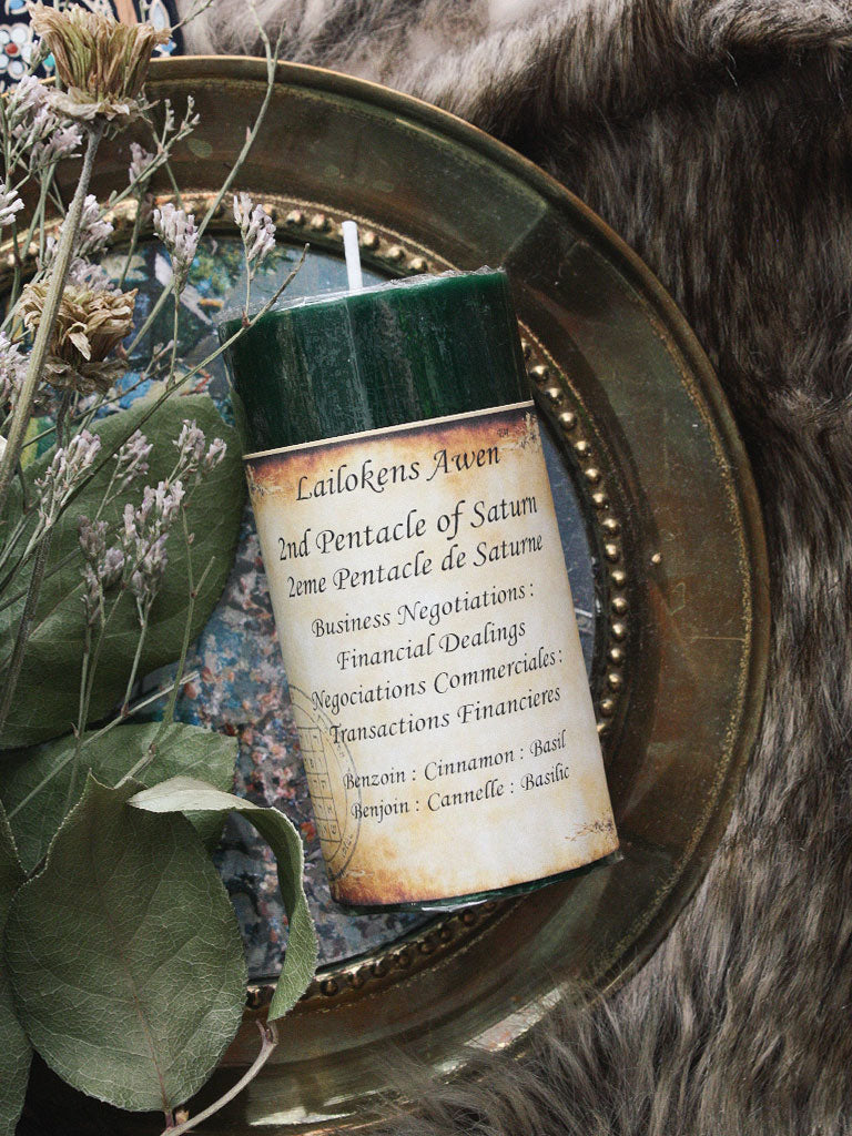 Second Pentacle of Saturn Spell Candle