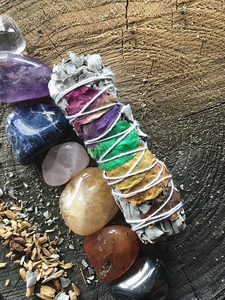 Seven Chakra Petal Sage Cleansing Bundles