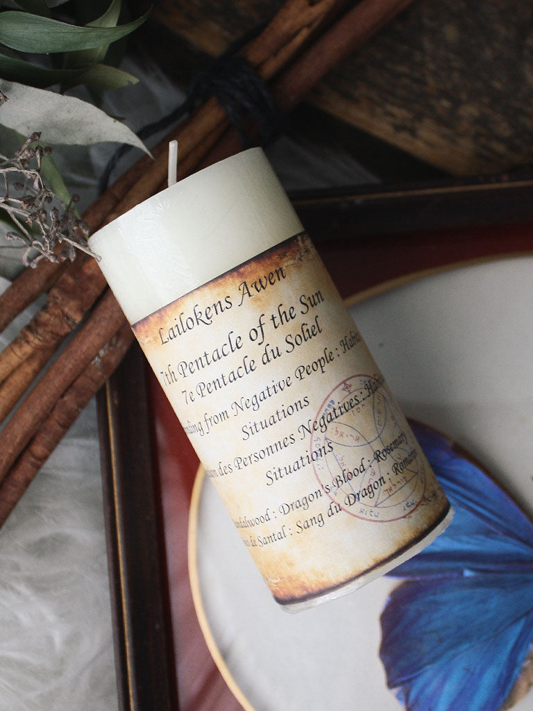 Seventh Pentacle of the Sun Spell Candle - Unbinding