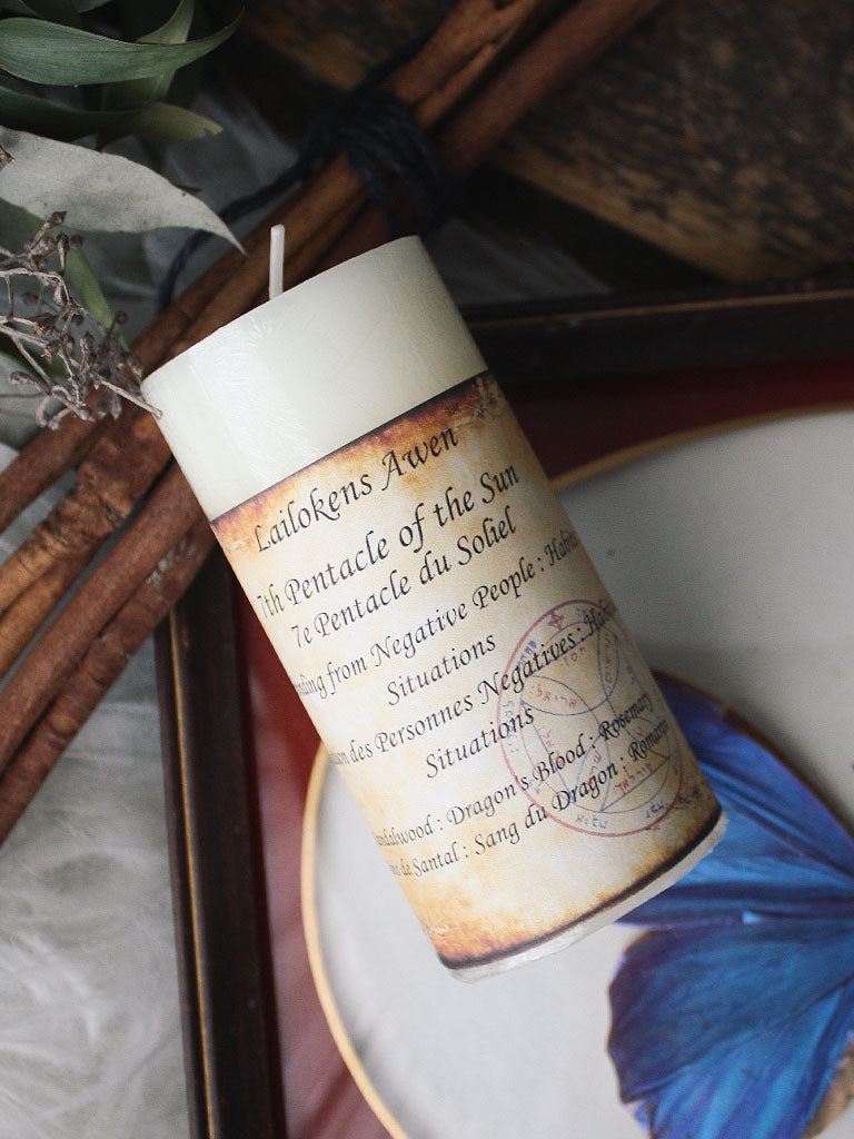 Seventh Pentacle of the Sun Spell Candle