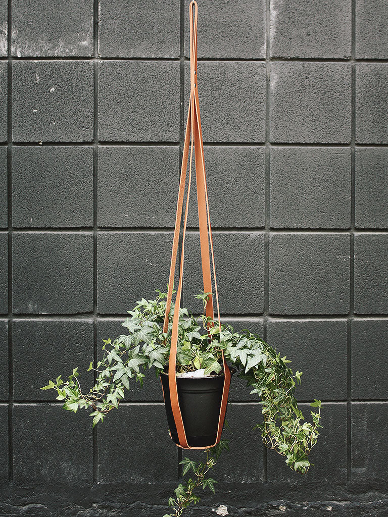leather hanging plant holder Simply Sweet Vegan Leather Plant Hangers