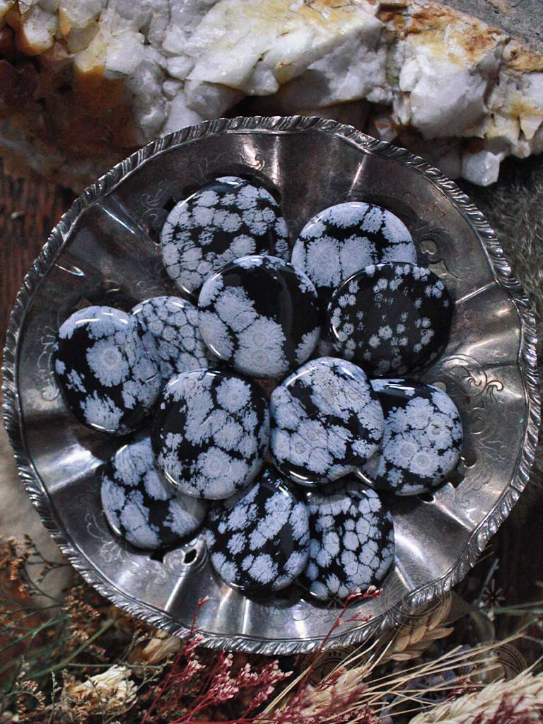 Snowflake Obsidian Pocket Stones