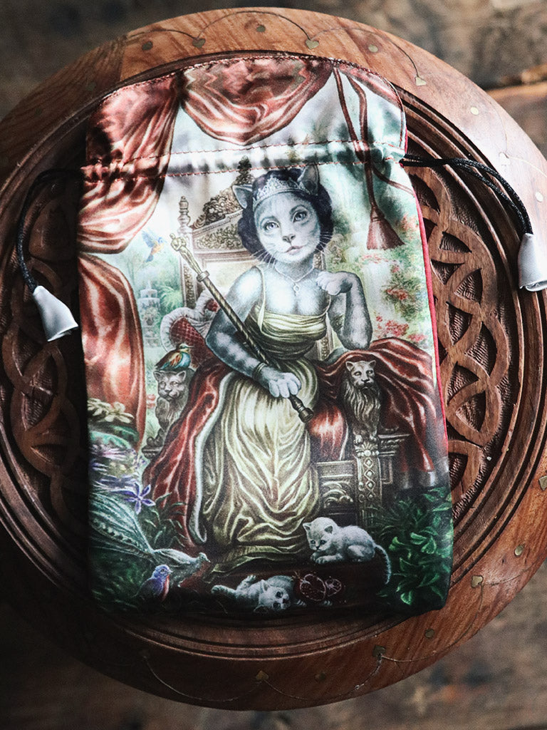 Cat Satin Tarot Bag