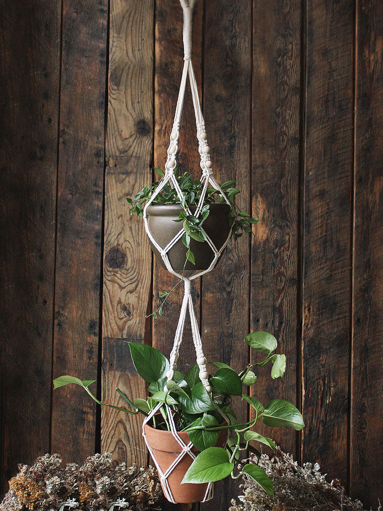 The Green Witch's Macrame Plant Hangers - Style 18