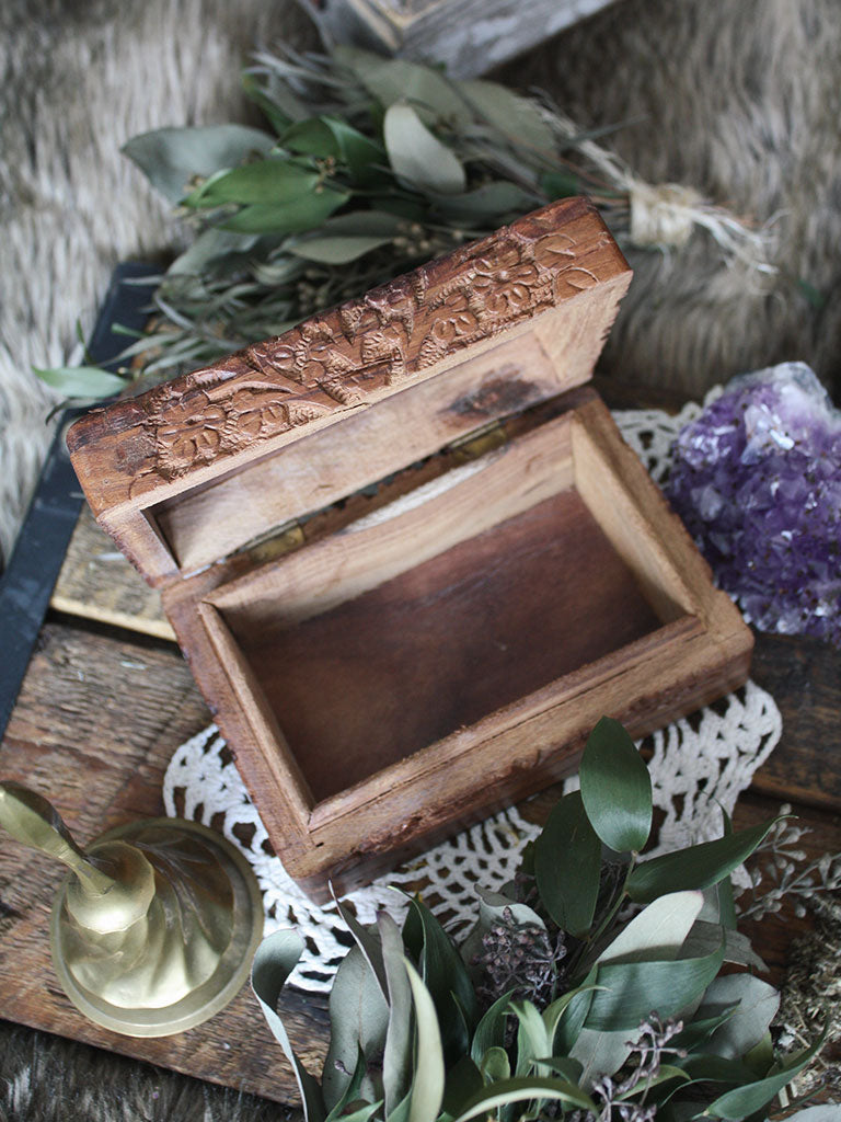 Triquetra Wood Tarot or Ritual Box