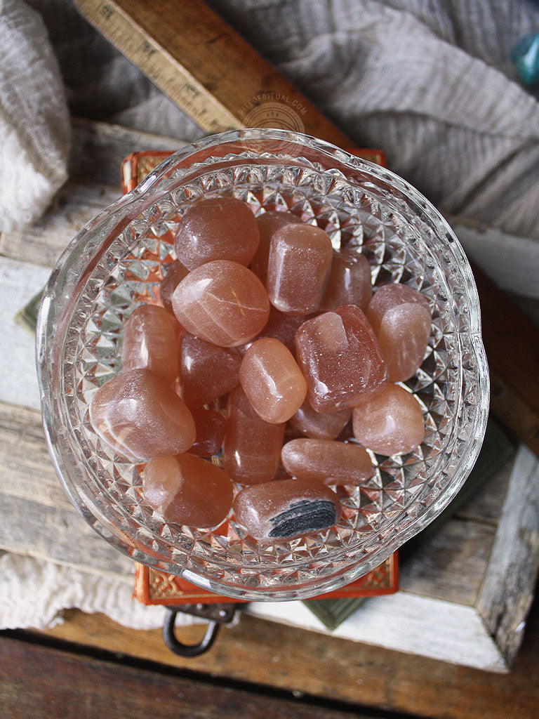 Tumbled Amber Calcite
