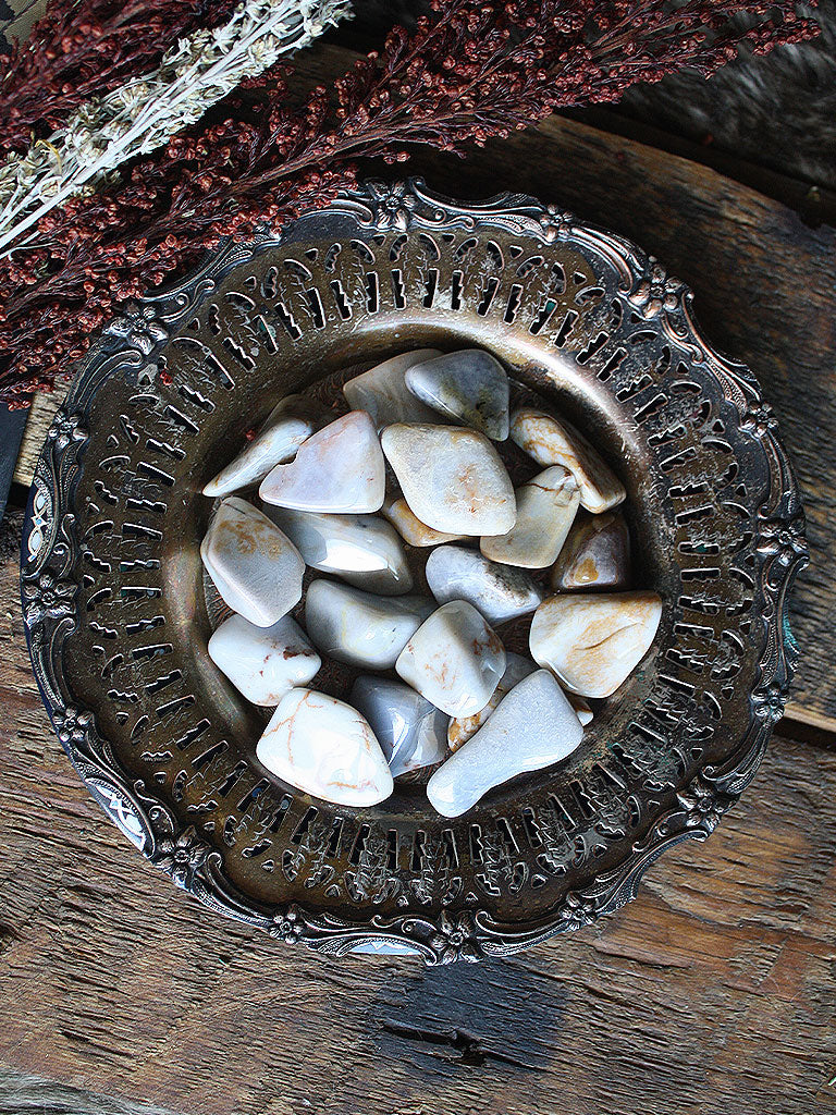 Tumbled Blue Chalcedony