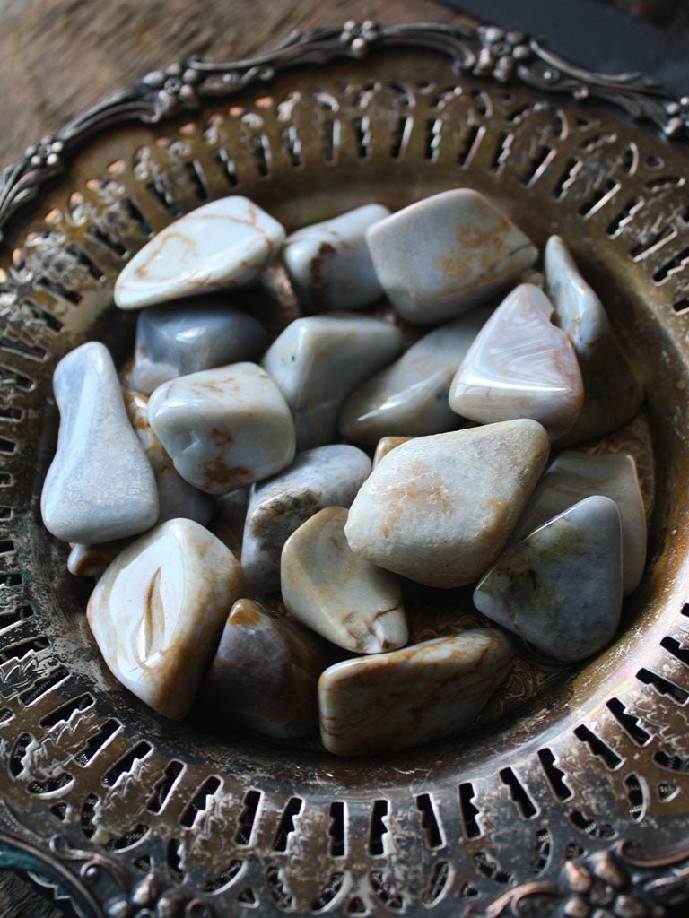 Tumbled Blue Chalcedony