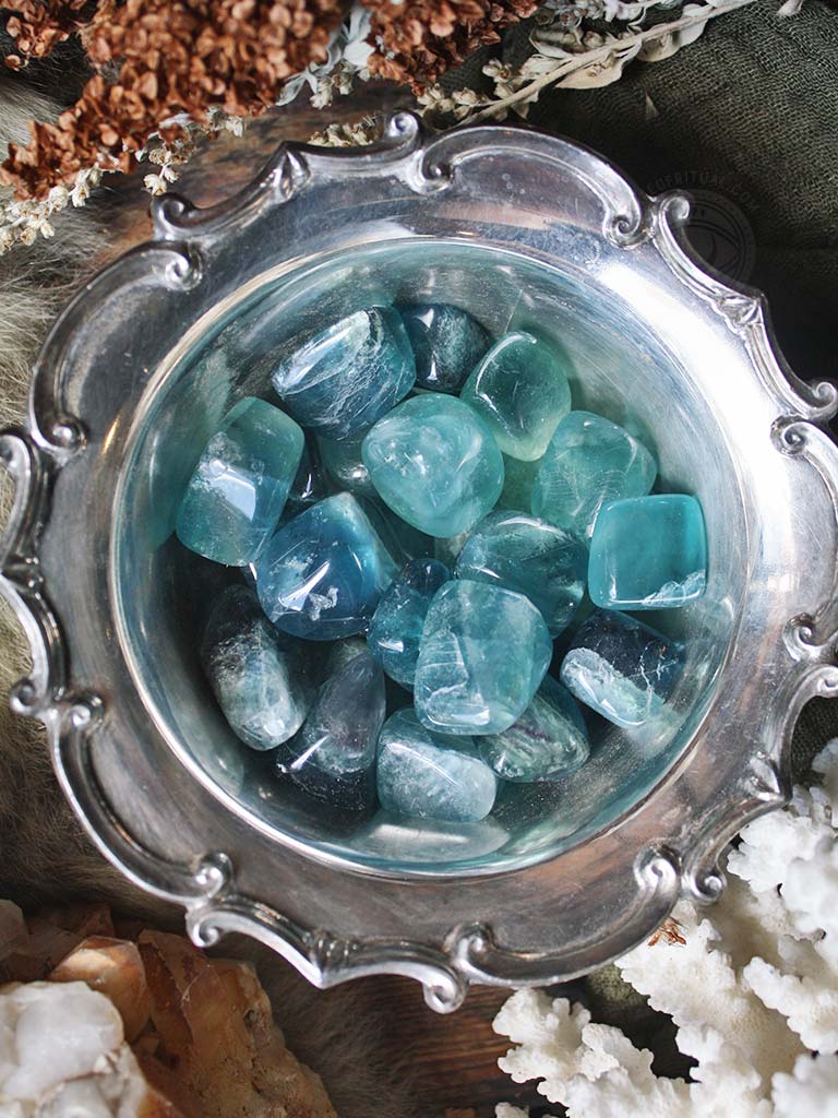 Tumbled Blue Fluorite