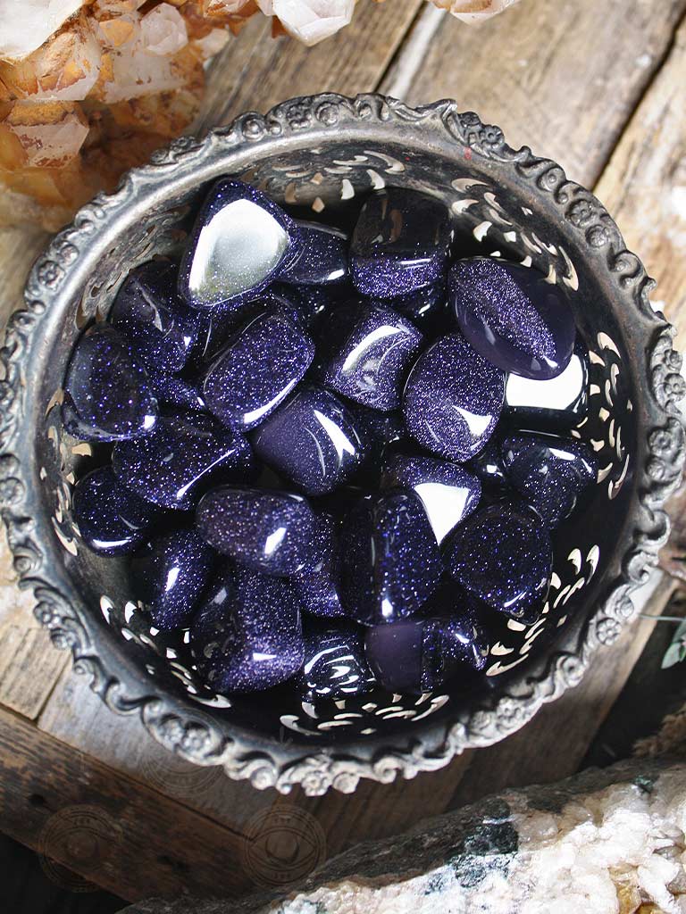 Tumbled Blue Goldstone