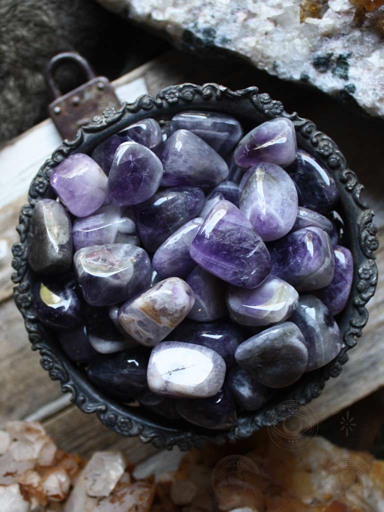 Tumbled Chevron Amethyst