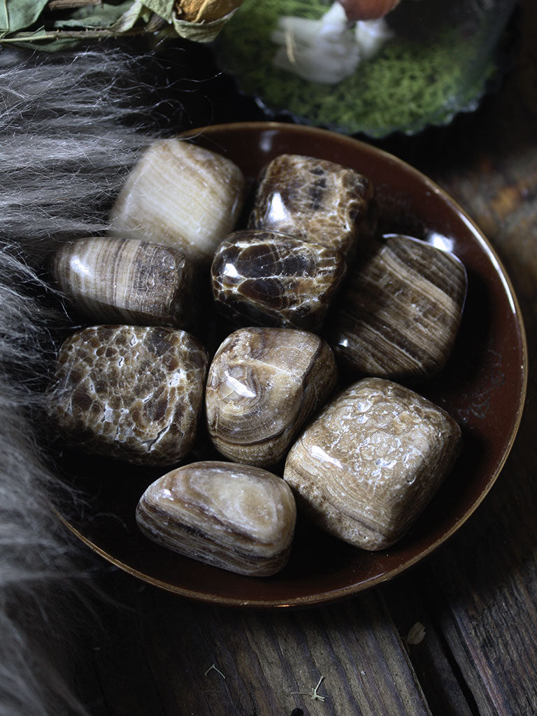 Tumbled Chocolate Calcite