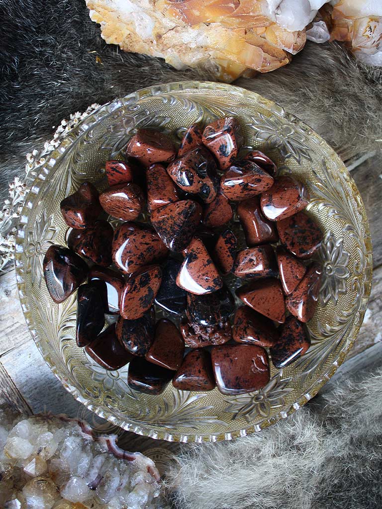 Tumbled Mahogany Obsidian