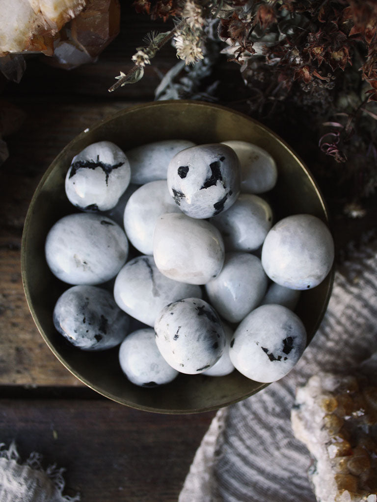 Tumbled Rainbow Moonstone