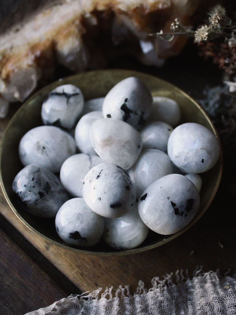 Tumbled Rainbow Moonstone