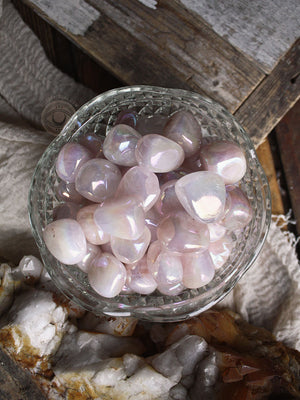 Tumbled Rose Aura Quartz