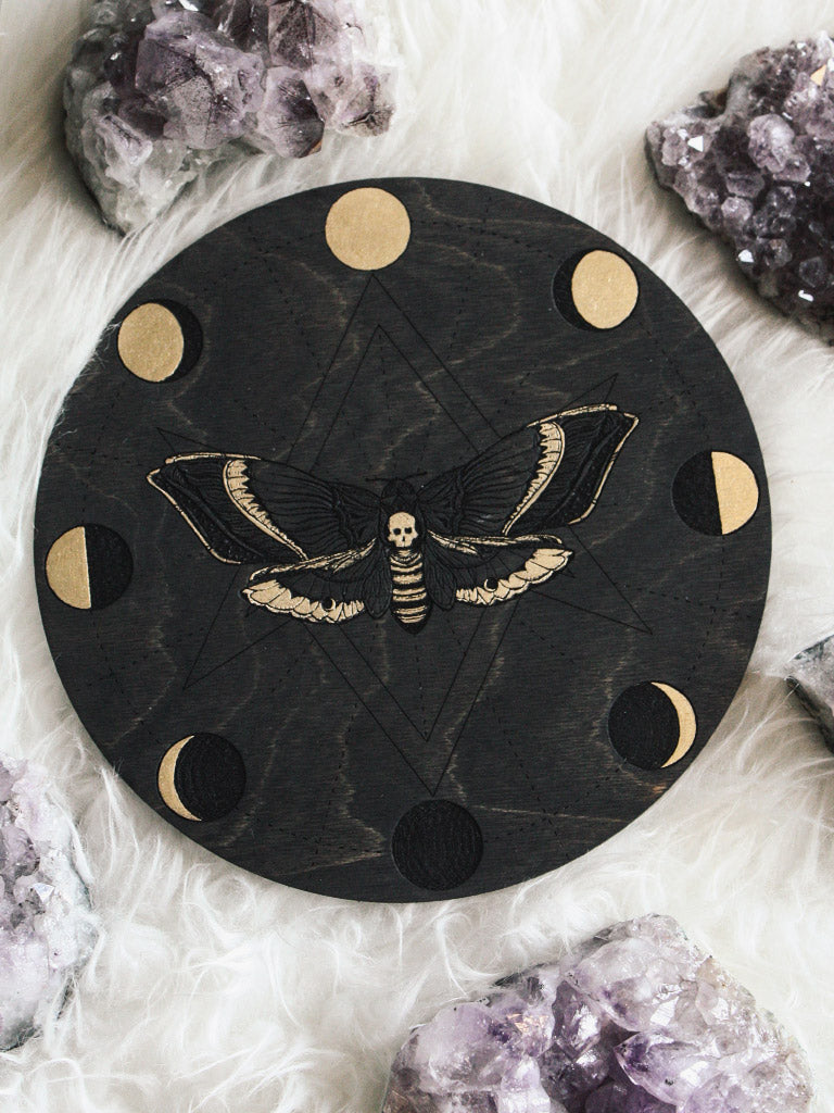 Moon Phases Death Moth Crystal Grids