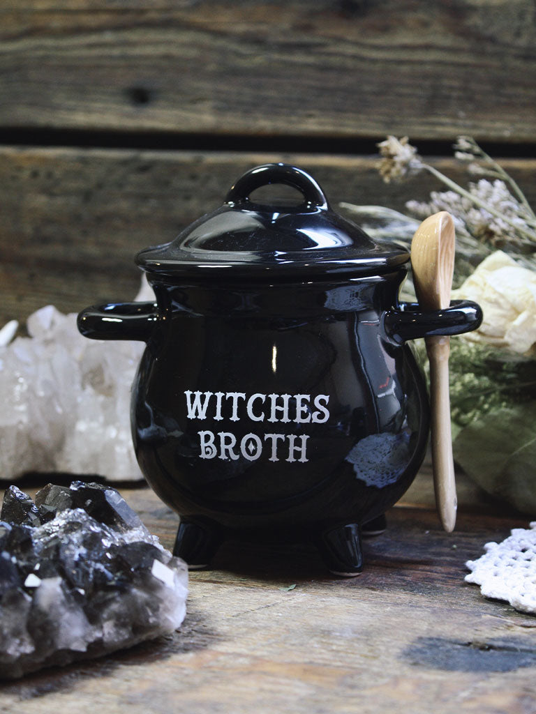 Witches Broth Cauldron Bowl + Spoon Set