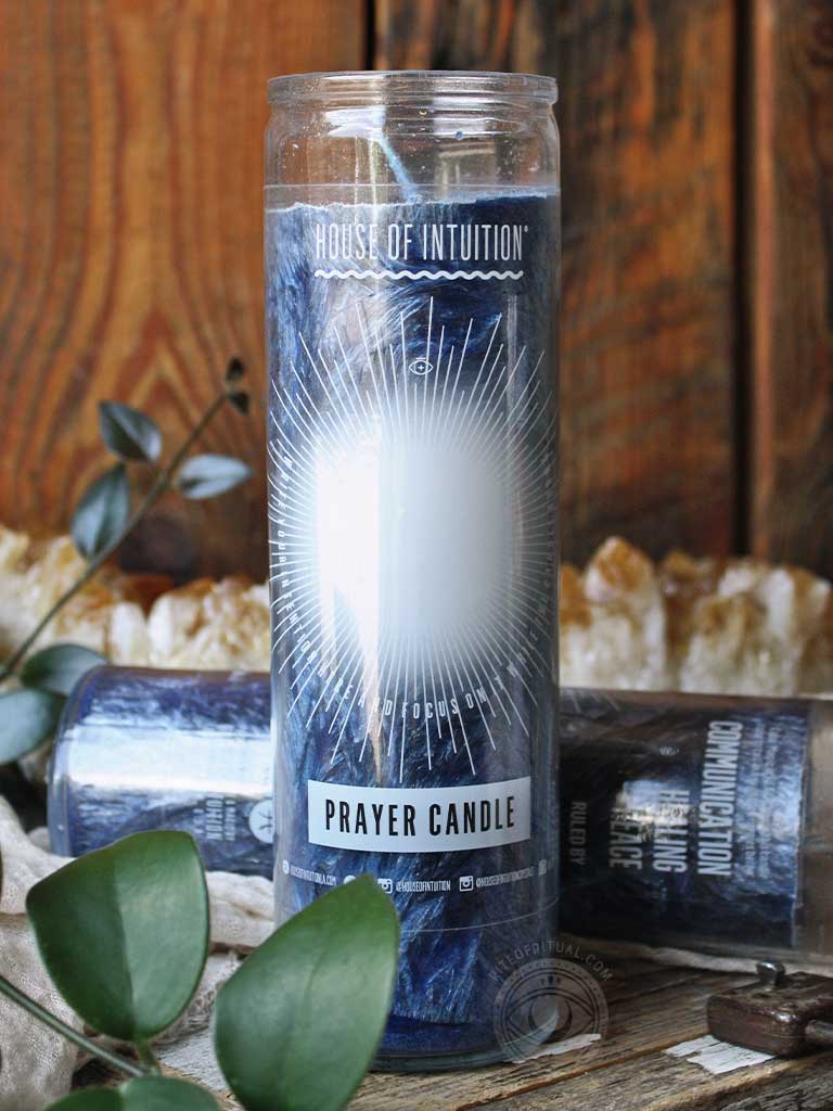 Write Your Own Prayer Candle - Blue
