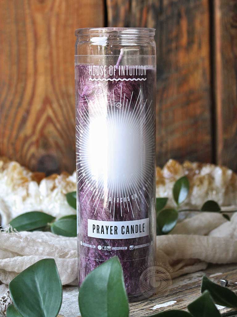 Write Your Own Prayer Candle - Purple