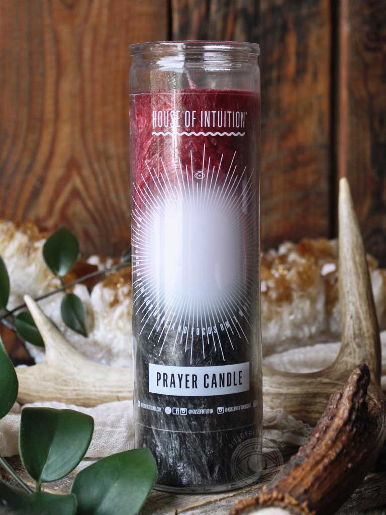 Write Your Own Prayer Candle - Red + Black