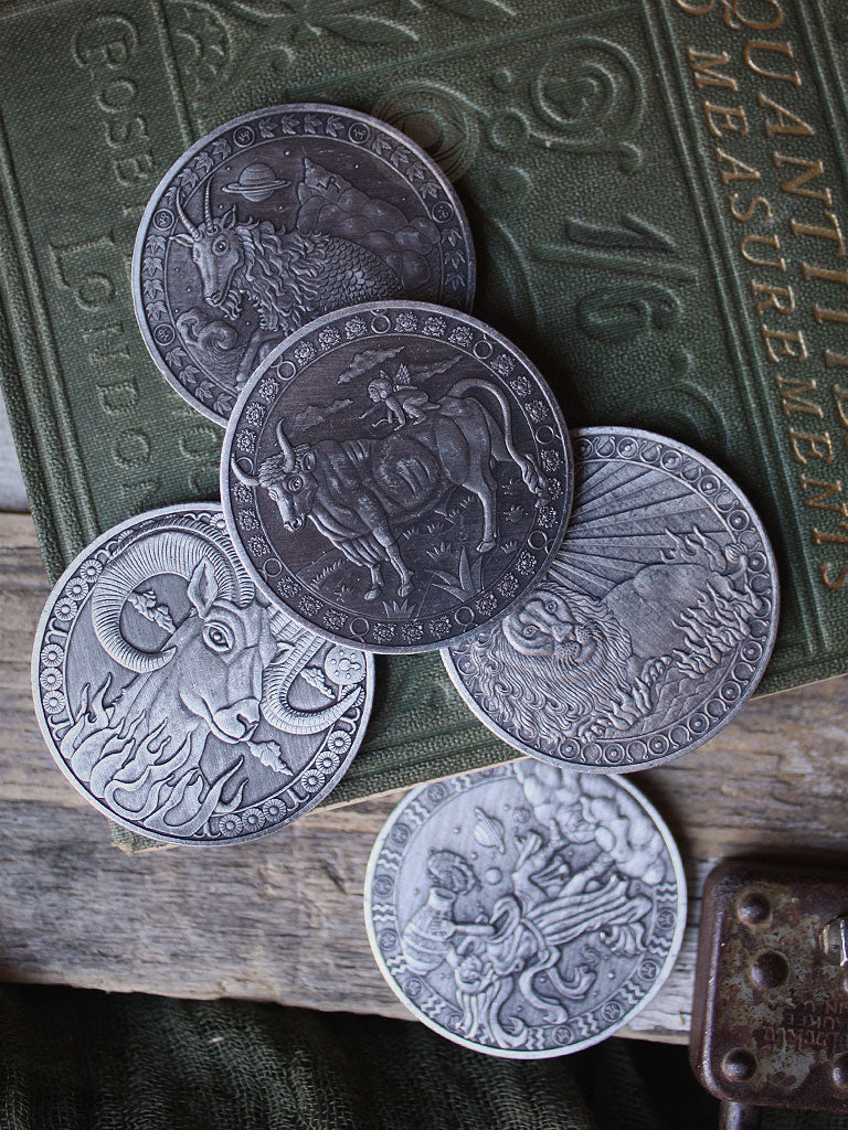 Zodiac Astrological Pocket Coins