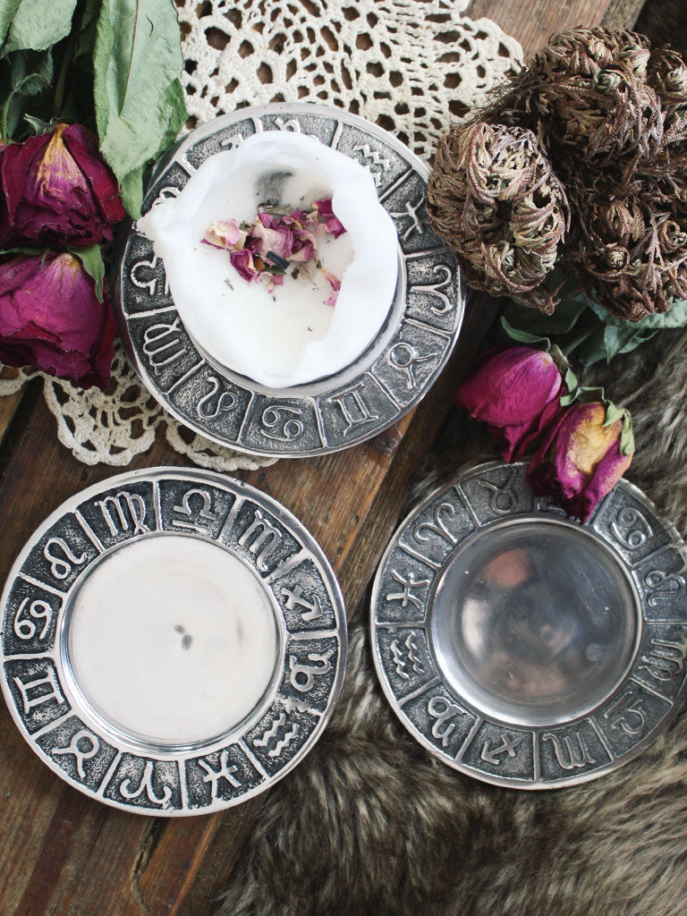 Zodiac Pillar Candle Holder or Incense Burner