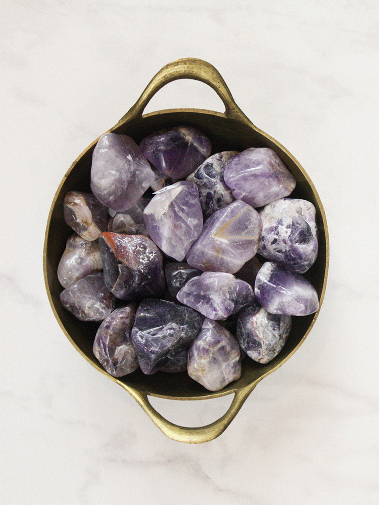 Tumbled Chevron Amethyst