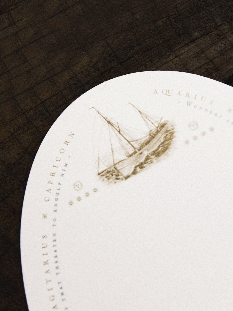 open sea sailing oval card 2