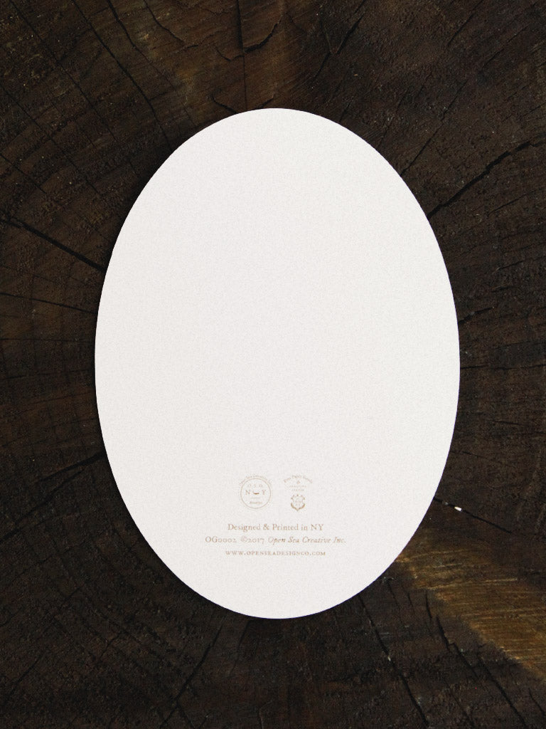 open sea sailing oval card 3