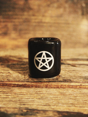 rite of ritual pentacle chime candle holder black 1