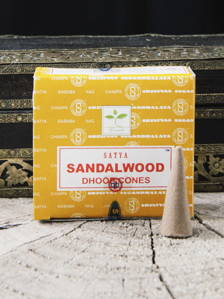 satya sandalwood incense cones 1
